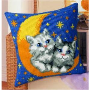 Moon & Cats, Cushion Front Tapestry Kit